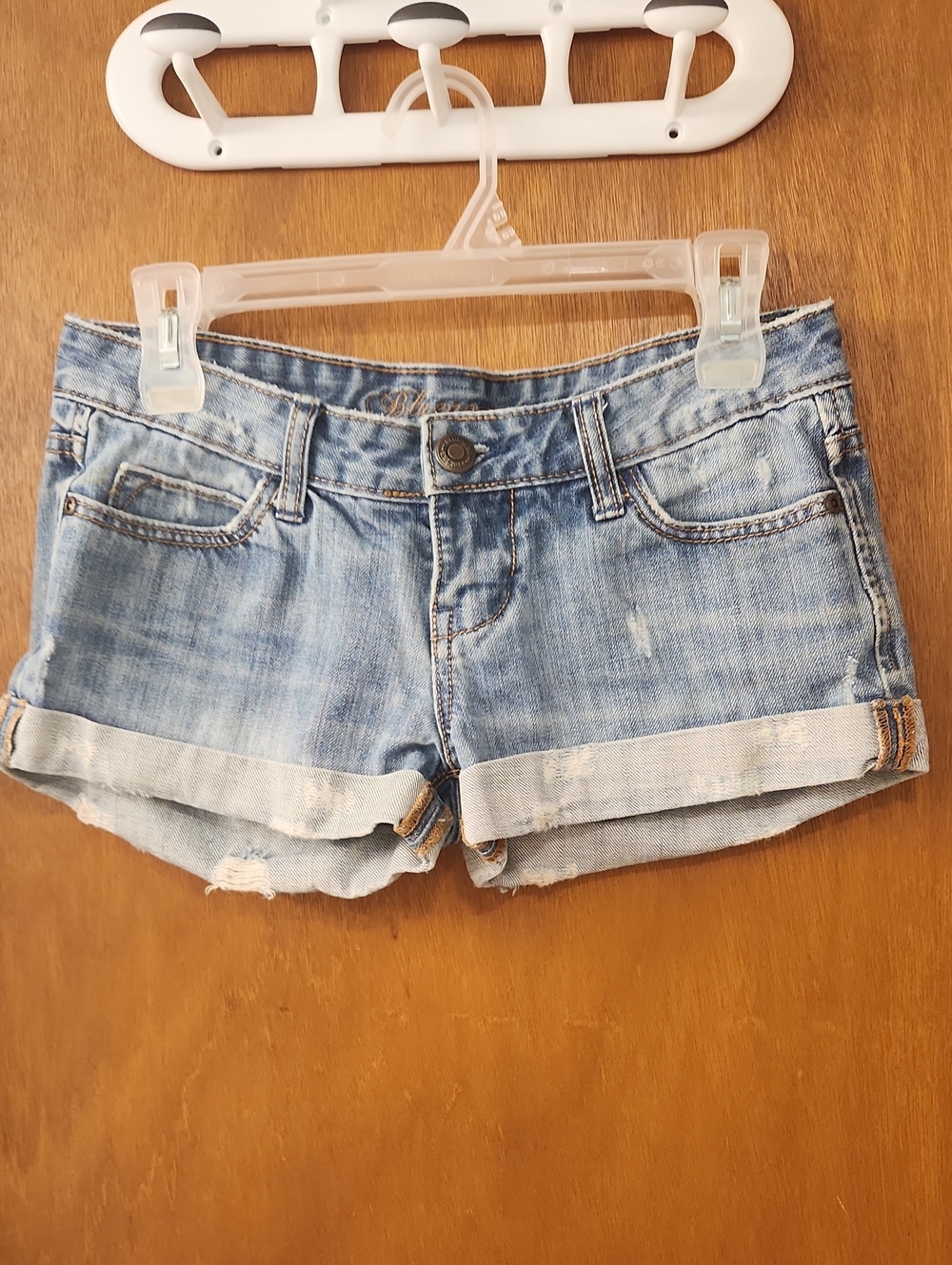 Bluenotes Light Blue Rolled-Hem Denim Shorts